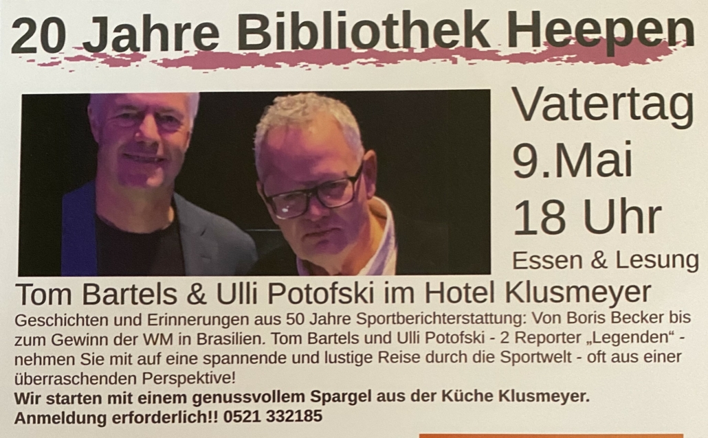 Tom Bartels Ulli Potofski Im Hotel Klusmeyer Klusmeyer Bielefeld Heepen